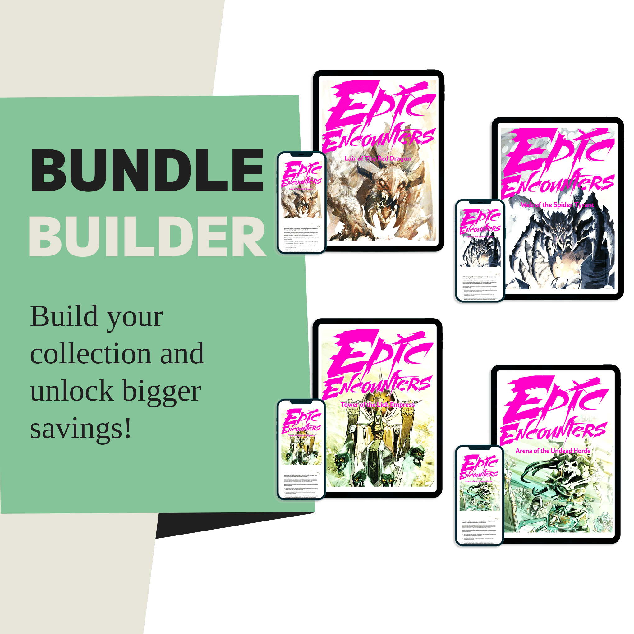 Epic Encounters PDFs - Save with your personalised bundle builder
