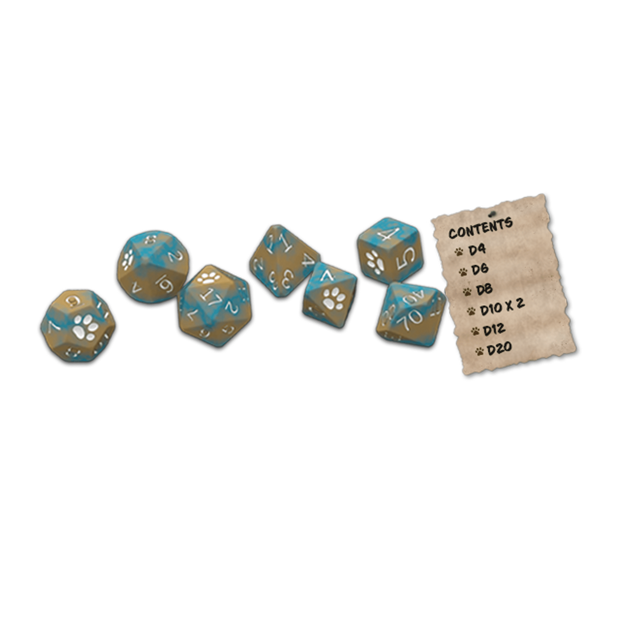 Animal Adventures: The Faraway Sea Polyhedral Dice Set